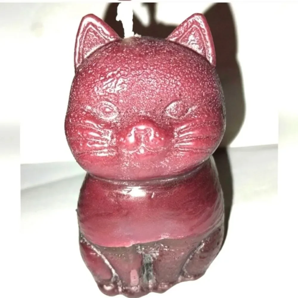 Hand crafted limited edition white candle from our Cat Lady candle collection